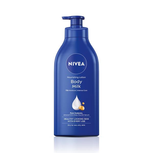NIVEA Nourishing Body Milk 600ml Body Lotion with Hyaluronic Acid | 72Hr Hydration | GROCERY