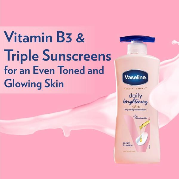 Vaseline Daily Brightening Body Lotion For Healthy & Glowing Skin with Niacinamide 400ml grocery