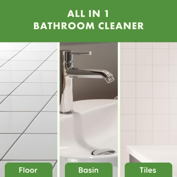 Kleenest Advanced Bathroom Cleaner Liquid, Rose – 1 litre (Pack of 2) | Thick Formula, Removes 99.9% germs | GROCERY