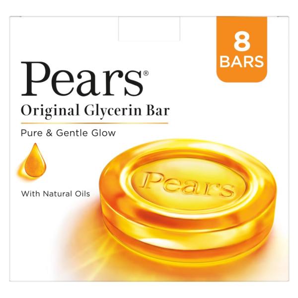 Pears Original Glycerin Soap Bar - Pure & Gentle Glow | With 98% Pure Glycerin GROCERY