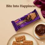 Bakemate Bourbon Cream Biscuit with Chocolate - Combo Pack of 10 (135g Each) | grocery