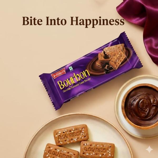 Bakemate Bourbon Cream Biscuit with Chocolate - Combo Pack of 10 (135g Each) | grocery