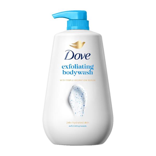 Dove Exfoliating Bodywash with Triple Hydration Serum, 825ml grocery