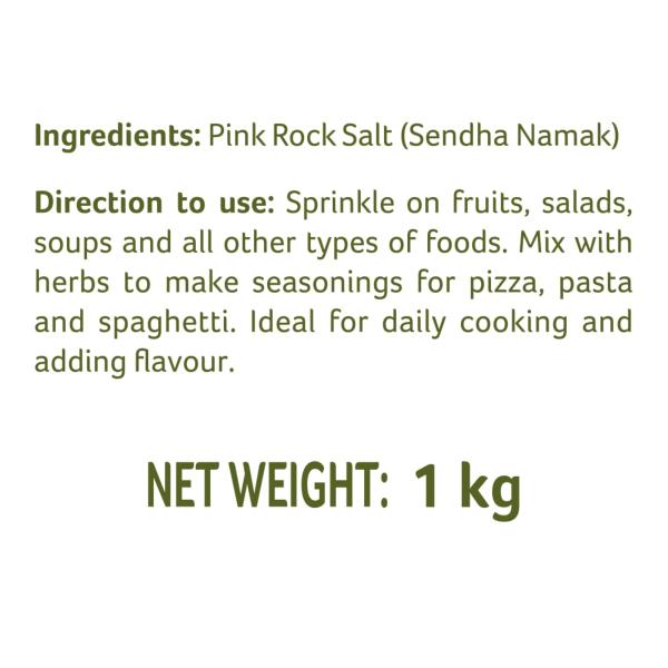 A TATA Product - Organic India Pink Rock Salt, 1Kg Pouch GROCERY