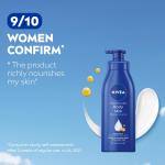 NIVEA Nourishing Body Milk 600ml Body Lotion with Hyaluronic Acid | 72Hr Hydration | GROCERY