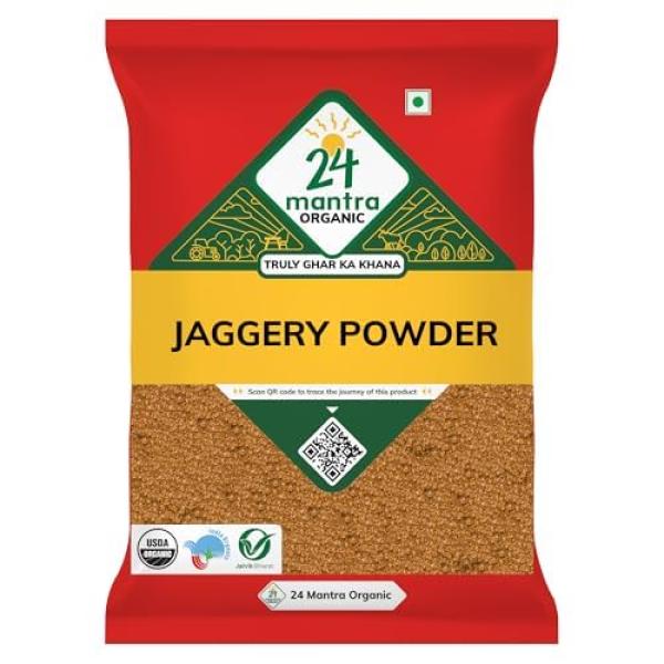 24 Mantra Organic Unbleached Jaggery Powder 1 Kg GROCERY