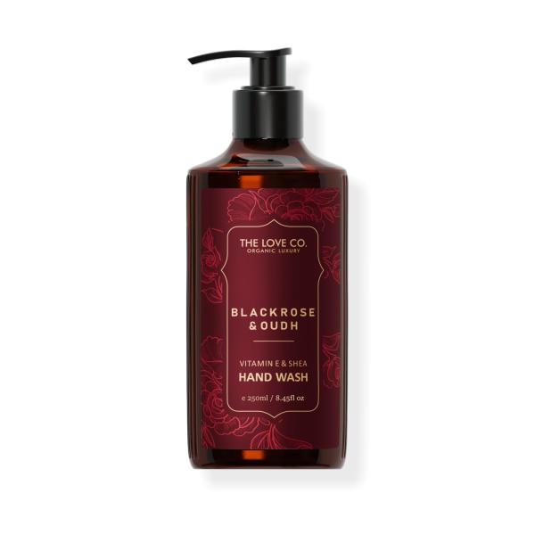 The Love Co. Black Rose & Oud Hand Wash - Infused, Moisturizing & Soothing - Gentle Cleanser for Soft, Hydrated Hands - Ideal for Sensitive Skin - 250ml  grocery