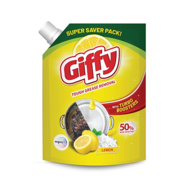 Giffy Liquid Dishwash Gel 2 Litre | Lemon and Active Salt |  GROCERY
