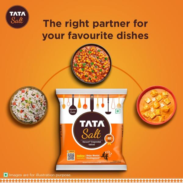 Tata Salt 1 Kg, Free Flowing and Iodised Namak, Vacuum Evaporated, Salt in Fresh GROCERY