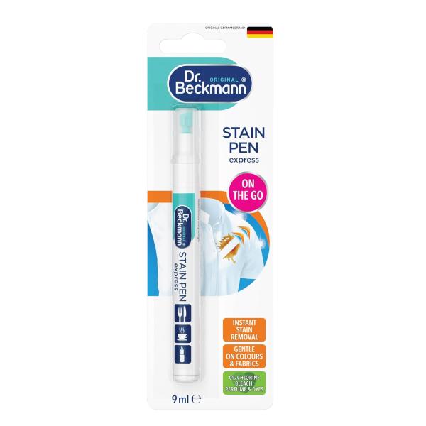 Dr Beckmann Stain Remover Pen, 9ml | Effective Pocket-Size Stain Remover | Quick, Handy and Easy to Use | Pack of 2 GROCERY