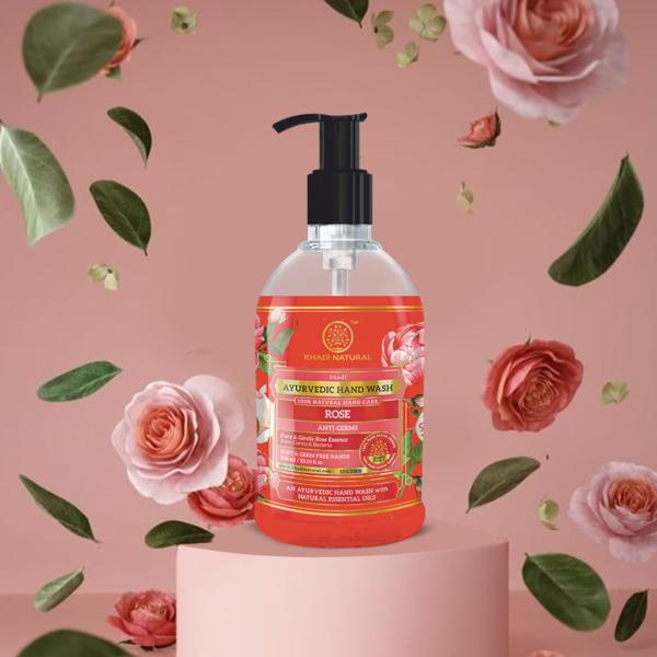 Khadi Natural Rose Hand Wash | Hydrating & Soothing Cleanser | grocery