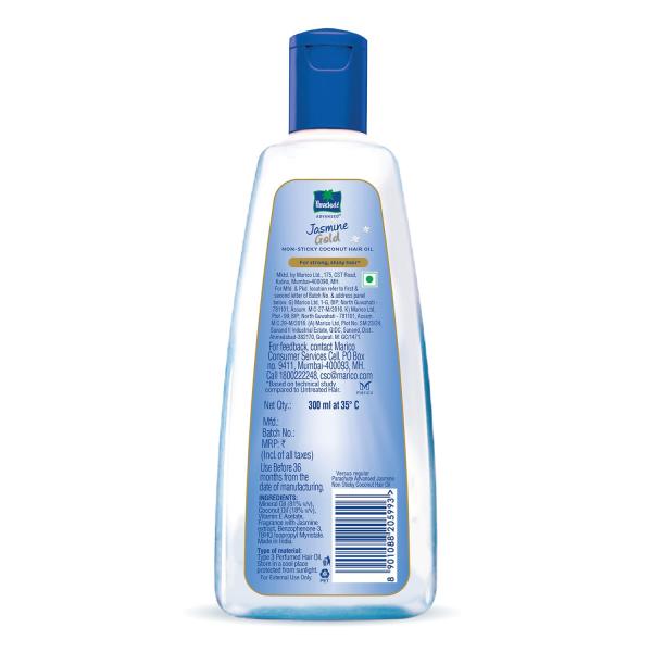 Parachute Advansed Jasmine Gold Coconut Hair Oil With Vitamin-E For Super Shiny Hair, Non-sticky, 500ml  grocery