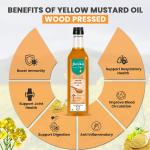 Foreka Cold Pressed Mustard Oil - Unrefined Oil For Cooking - Chemical-free and 100% Natural GROCERY