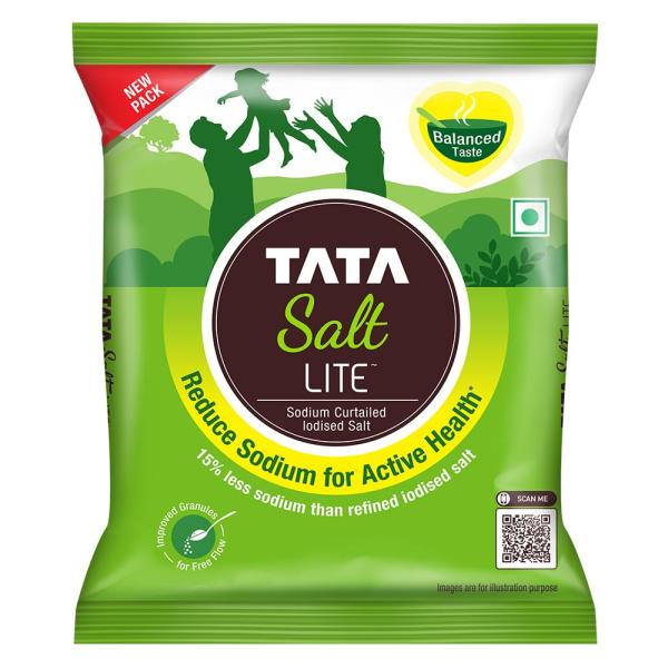 Tata Salt Lite, Low Sodium, 1kg GROCERY