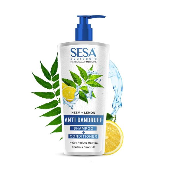SESA Ayurvedic Anti Dandruff Shampoo With Neem, Lemon Helps Reduce Hairfall Controls Dandruff, 500Ml grocery
