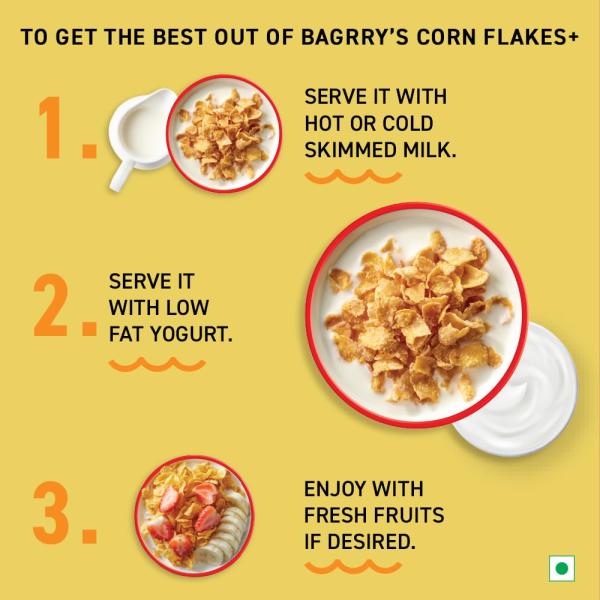 Bagrry’s Corn Flakes+ Original & Healthier 1kg GROCERY