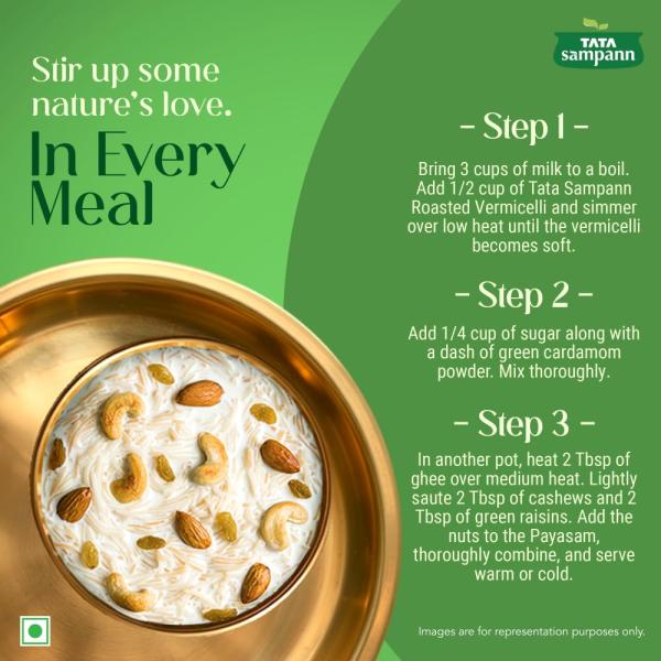 Tata Sampann Roasted Vermicelli, Protein Rich Seviyan, Made with Suji GROCERY