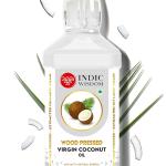 IndicWisdom Wood Pressed Virgin Coconut Oil 1 Liter (Cold Pressed Coconut Oil grocery
