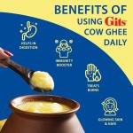 Gits Cow Ghee 500 ml Jar | Pack of 1 | Aroma in every drop |Pure Veg, Pure Cow Ghee,  GROCERY
