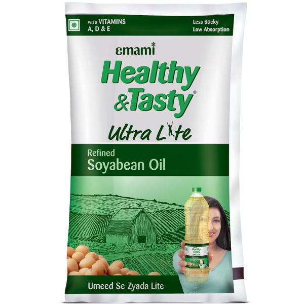 Emami Healthy And Tasty Ultra Lite Refined Soyabean Oil 730 g Pouch GROCERY