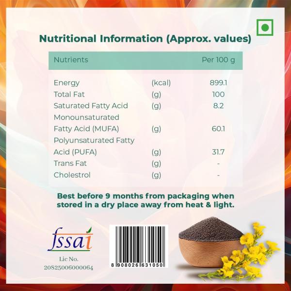 SatRas Wood Pressed Black Mustard Oil 1 ltr | Cold Pressed in Wooden Kolhu  grocery