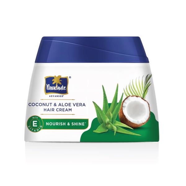 Parachute Advansed Coconut & Aloe Vera Hair Cream 210ml | Nourishes and Hydrates Hair | 2X Shiner, Smoother, Softer Hair | GROCERY