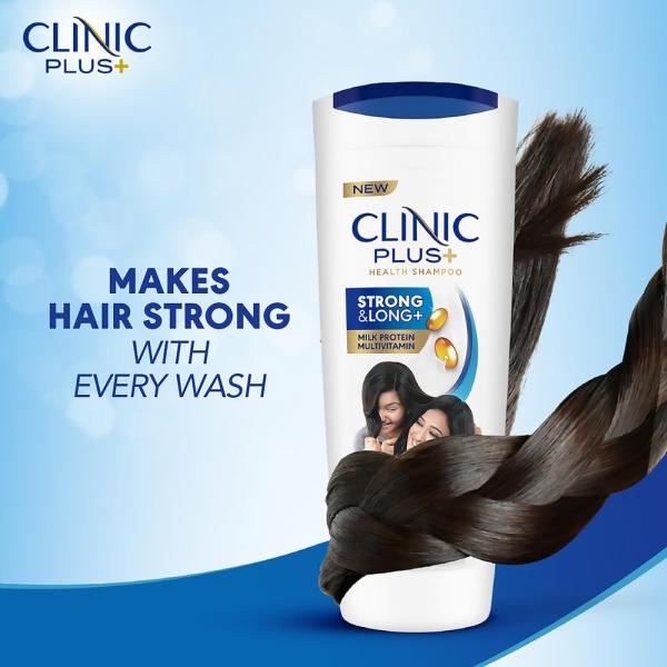 Clinic Plus Strong & Long Shampoo 340 ml|| With Milk Proteins & Multivitamins for Healthy and Long Hair - Strengthening Shampoo for   Hair Growth grocery