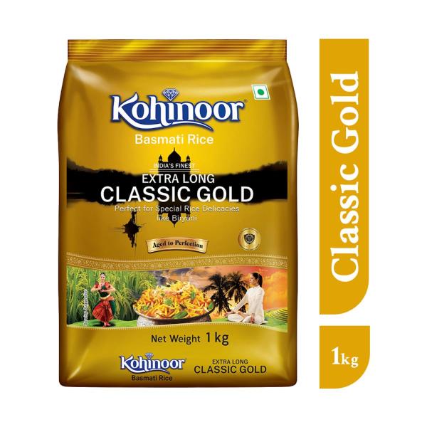 Kohinoor Classic Gold Basmati Rice, 1 kg  grocery