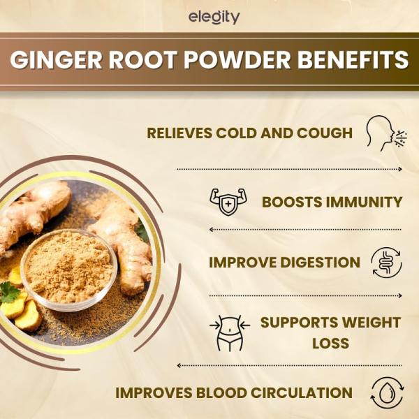 Elegity Ginger Root Powder 200 gm (Pack of 1) | No Added Preservatives GROCERY