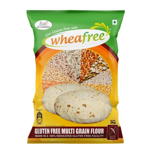 Wheafree Multigrain Gluten Free Atta (5Kg) (Pack of 1)  GROCERY