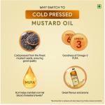 Dabur Cold Pressed Mustard Oil 1L | Healthy Cooking Oil | Goodness of Omega 3 & 6 GROCERY