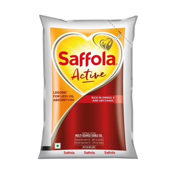 Saffola Active Refined Cooking oil | Rich in Omega 3 & Oryzanol GROCERY