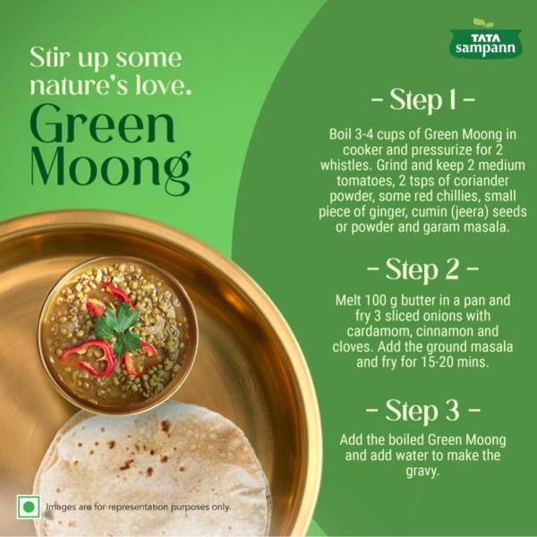 Tata Sampann Unpolished Moong Dal (Split), 500g