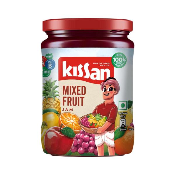 Kissan Mixed Fruit Jam, With Fruit Ingredients, 500 g grocery