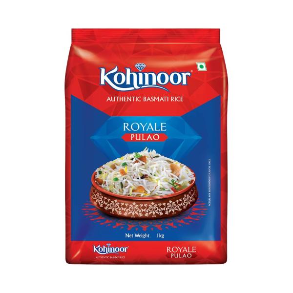 Kohinoor Pulao Basmati Rice, 1 kg | Long-Grain Basmati (Cooked grain up to 18 mm GROCERY