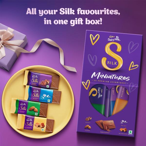 Cadbury Dairy Milk Silk Miniatures Premium Assorted Chocolate Gift pack, 240 grocery