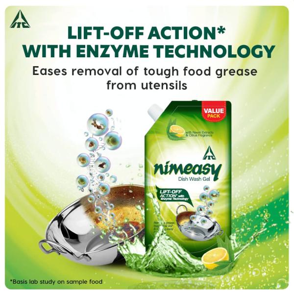 Nimeasy Dishwash Liquid Gel Refill Value Pack, Kitchen Cleaner, Utensil Cleaner Liquid  grocery