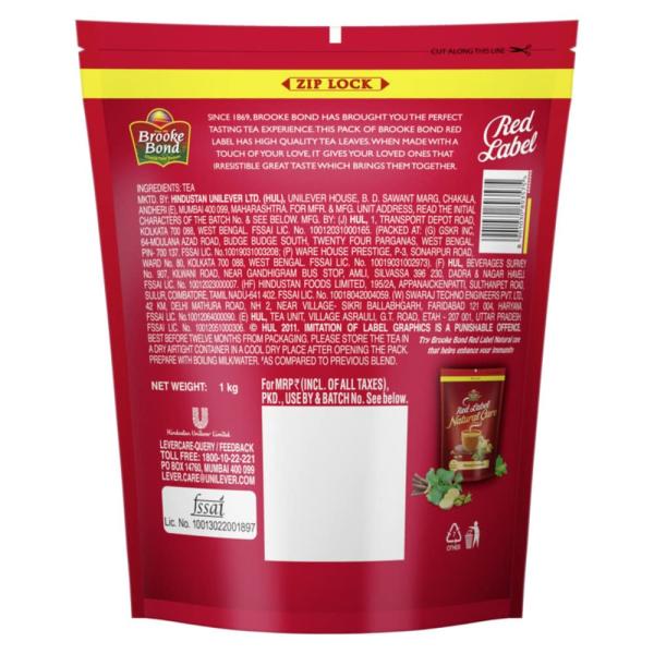 RED LABEL LEAF D 1KG POLY GROCERY