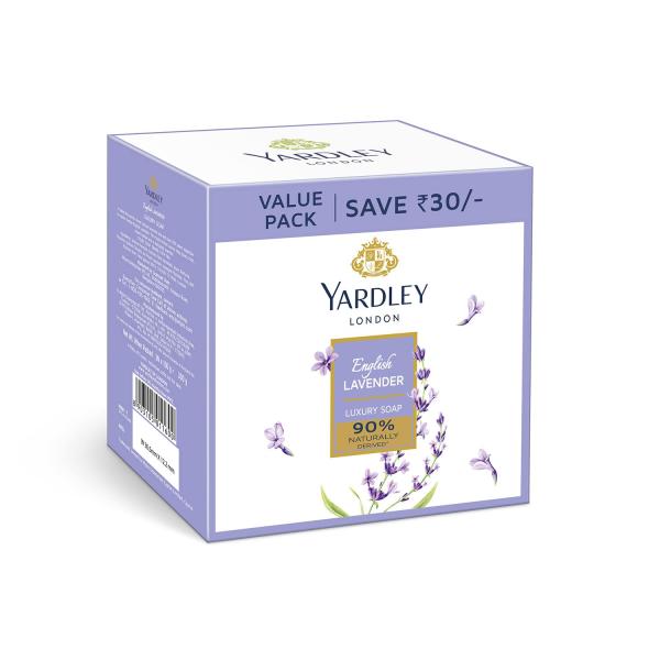 Yardley London English Lavender Luxury Soap, 100 G, Pack of 3 GROCERY