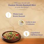 Daawat Brown, Cooks in 15-minute, Full Bran Intact, Fibre-Rich Basmati Rice, 5 Kg GROCERY