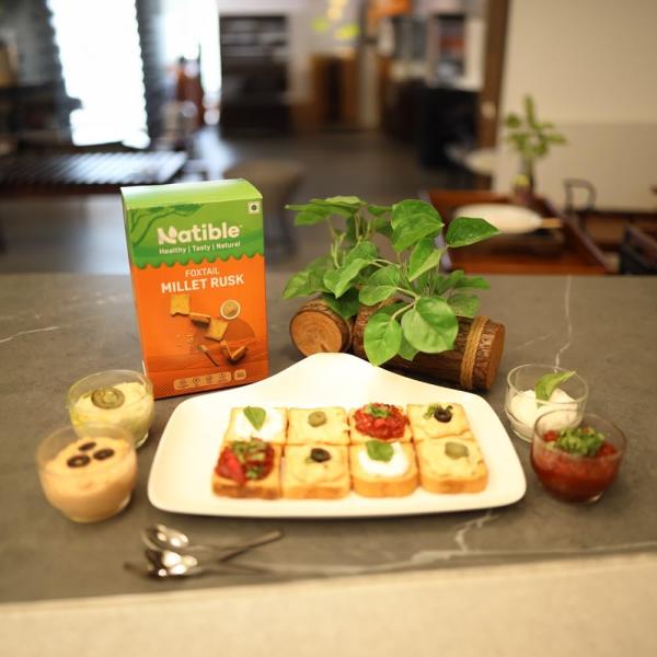 Natible Foxtail Millet Rusk I Healthy Diet Toast I No Maida No Refined Sugar I grocery