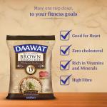 Daawat Brown, Cooks in 15-minute, Full Bran Intact, Fibre-Rich Basmati Rice, 5 Kg GROCERY