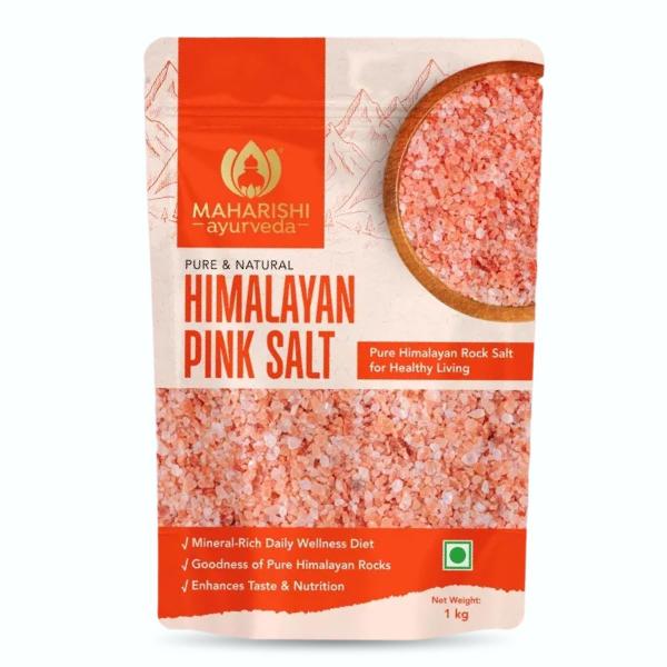 Maharishi Ayurveda Himalayan Pink Salt | Pure, Unrefined Sendha Namak | Mineral-Rich Natural Salt for Daily Cooking | 1 kg GROCERY