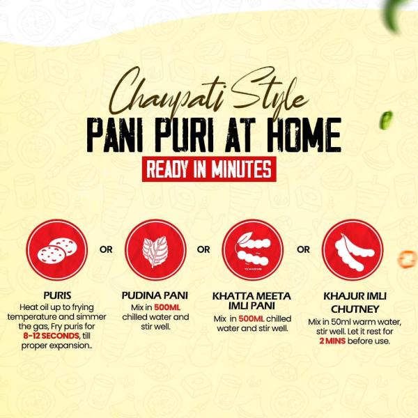 Chokhi Dhani Pani Puri Chaat, Ready To Eat Food Products, Khatta Meetha GolGappa Combo grocery