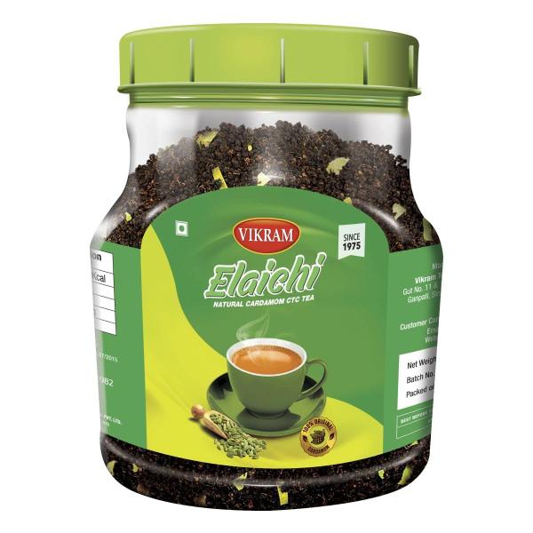 VIKRAM Elaichi CTC Tea | 100% Natural Ground Cardamom blended with Assam Tea GROCERY