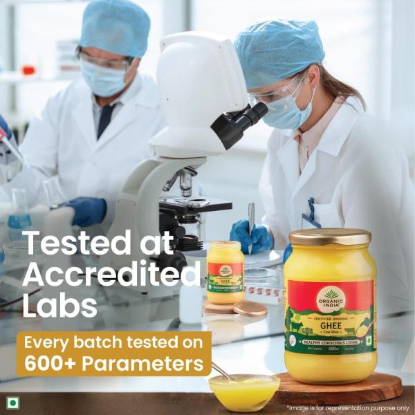 A TATA Product - Organic India Pure Cow Ghee, 500ml, Lab Tested on 600+ Parameters GROCERY