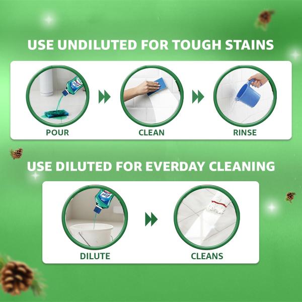 Lizol Fresh & Clean Bathroom Cleaner | Pine | 1L | 10X Better Cleaning grocery