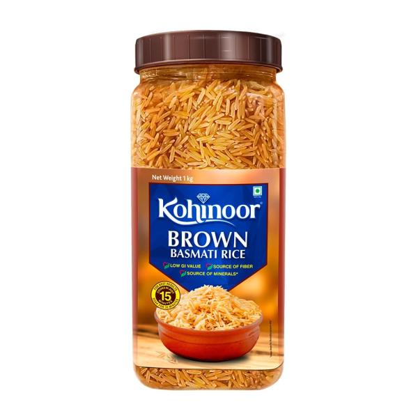Kohinoor Brown Authentic Basmati Rice, 1 Kg Jar GROCERY