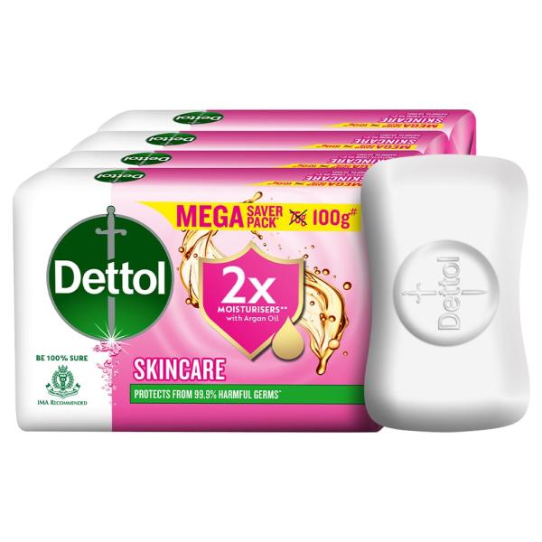 Dettol Skincare Moisturizing Beauty Bathing Soap Bar with Argan Oil (400gm) GROCERY