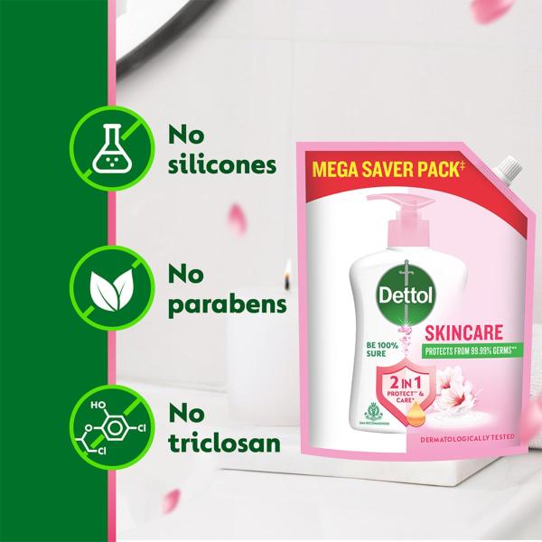 Dettol Liquid Handwash Refill – Skincare Hand Wash- 1350ml | pH Balanced | 10x Better Germ Protection grocery